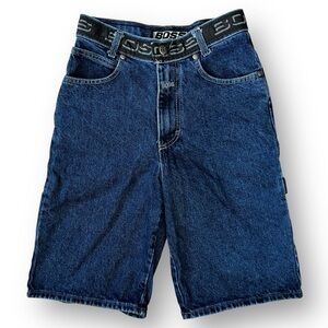 Vintage 90s Baggy Fit Boss Y2K Carpenter Blue Jean Shorts